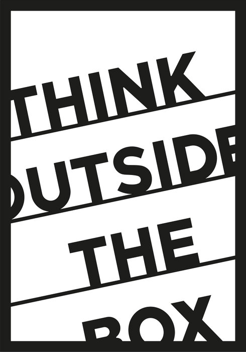 Wallity Think Outside The Box Accesorio de pared de metal Negro